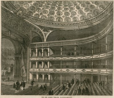 O novo Surrey Theatre, Blackfriars Road, Londres de English School
