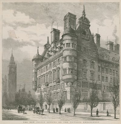 Os novos escritórios da polícia no Victoria Embankment de English School