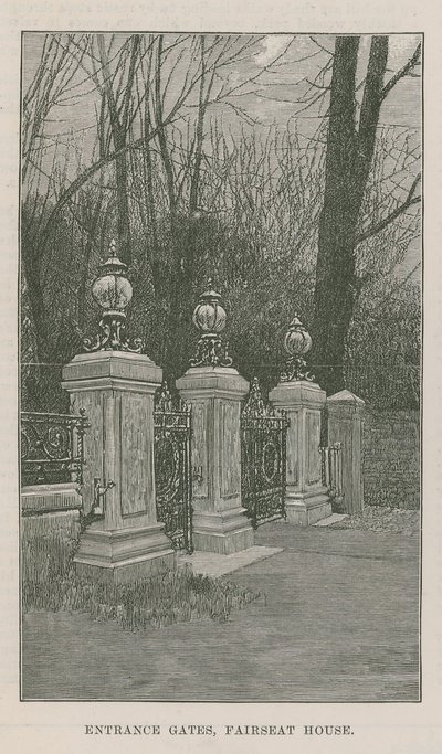 O novo parque público de Highgate: portões de entrada, Fairseat House de English School