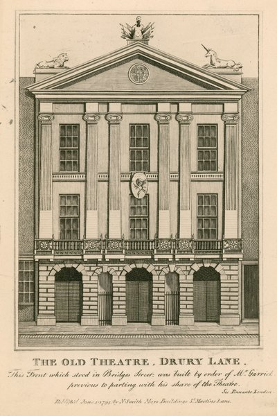 O antigo teatro, Drury Lane de English School