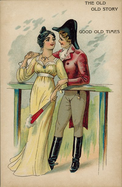 A velha história, o amor na época da Regência (cromolitografia) de English School