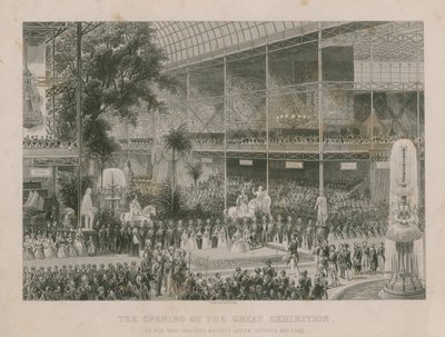 A abertura da Grande Exposição por Sua Majestade, a Rainha Vitória, em 1º de maio de 1851 de English School