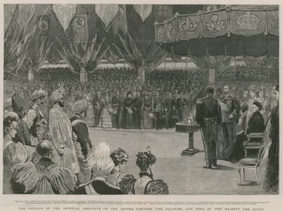 A abertura do Instituto Imperial por Sua Majestade a Rainha de English School