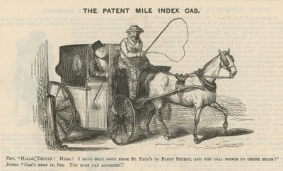 O táxi do índice da milha de patentes de English School