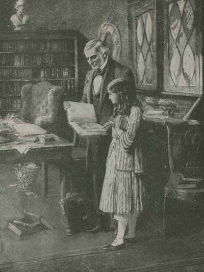 O filósofo e a menina entre os livros de English School