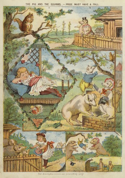 O porco e o esquilo - o orgulho deve ter uma queda (chromolitho) de English School