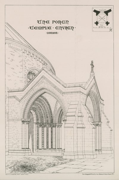 O pórtico da igreja do templo de English School