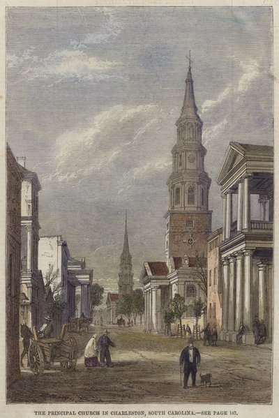A, principal, igreja, em, charleston, carolina sul de English School