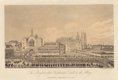 A procissão do Westminster Hall para a Abadia de English School