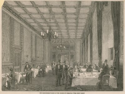 A sala de refresco na Câmara dos Comuns de English School
