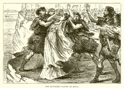 Os escravos revoltados de Enna (gravura) de English School