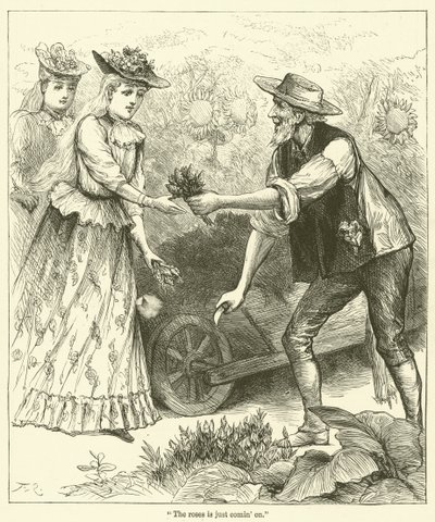 "As rosas estão a nascer" (gravura) de English School