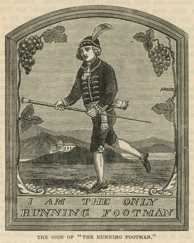 O sinal de The Running Footman de English School