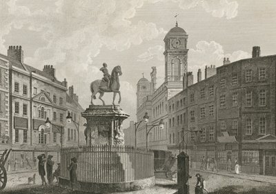 A estátua de Charles I a cavalo de English School