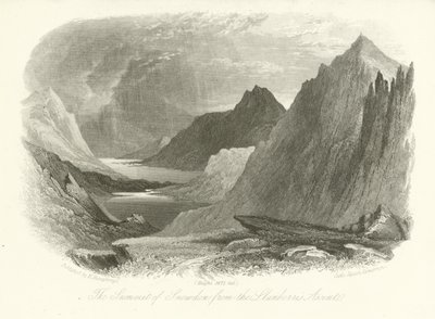 A cúpula de Snowdon da subida Llanberis, País de Gales de English School