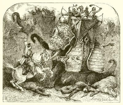 O elefante de guerra dos antigos de English School