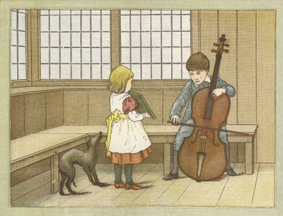 O jovem músico (litografia a cores) de English School