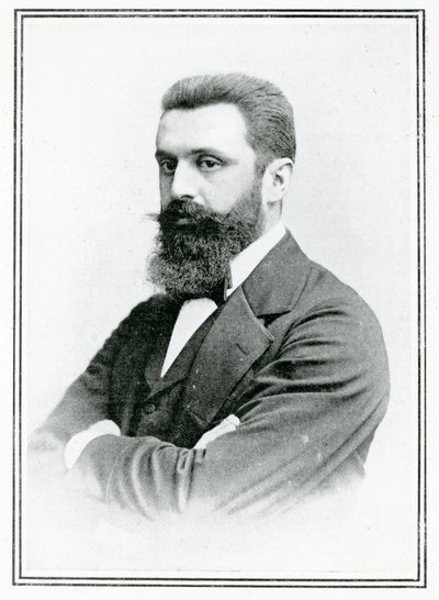 Theodor Herzl (1860-1904) (foto a p/b) de English School