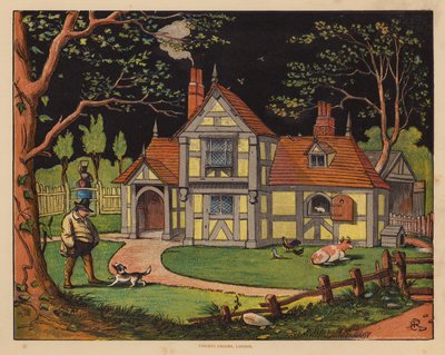 Esta é a casa que Jack construiu (litografia a cores) de English School
