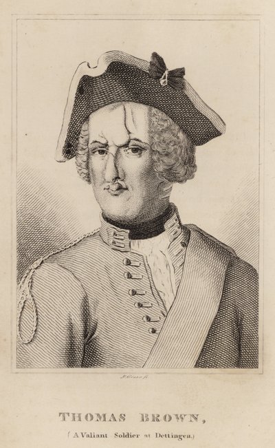 Thomas Brown, um soldado valente em Dettingen de English School