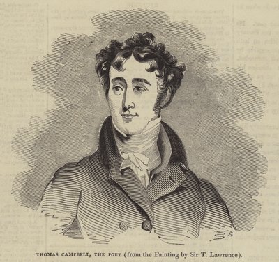 Thomas Campbell, o Poeta (gravura) de English School