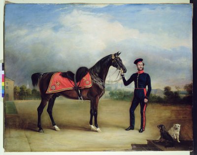 Thomas Oliver Gascoigne da Guarda Real dos Cavalos (óleo sobre tela) de English School