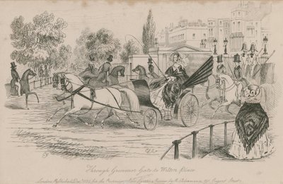 Através do Portão do Governador para Wilton Place, Hyde Park, Londres de English School