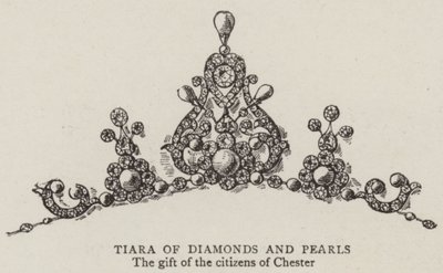 Tiara de Diamantes e Pérolas (gravura) de English School