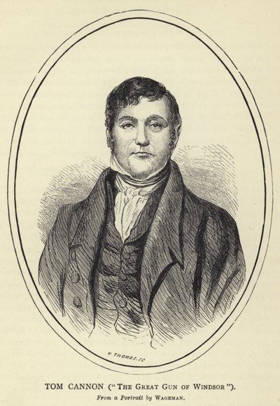 Tom Cannon, a grande arma de Windsor, de um retrato por Wageman de English School