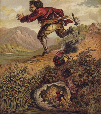 Tom Thumb (litografia a cores) de English School