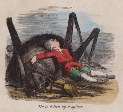 Tom Thumb morto por uma aranha de English School