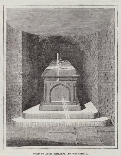 Túmulo de Louis Philippe, em Weybridge (gravura) de English School