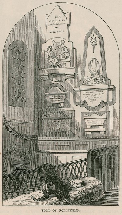 Túmulo do artista Joseph Nollekens, Paddington Church, Londres de English School