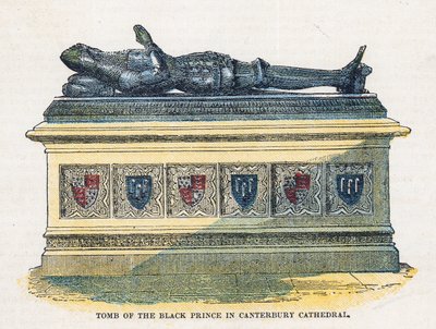 Túmulo do Príncipe Negro na Catedral de Canterbury de English School