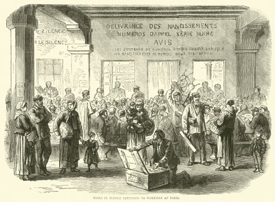 Ferramentas no Compromisso retornaram aos operários em Paris, em dezembro de 1870 de English School