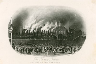Torre do Incêndio de Londres, 1841 de English School