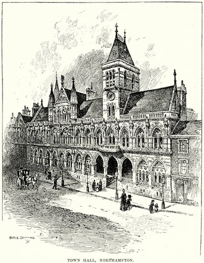 Câmara Municipal de Northampton (gravura) de English School