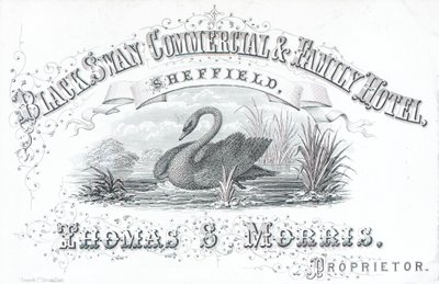 Cartão comercial, Black Swan Commercial & Family Hotel de English School