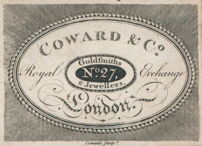 Cartão de comércio, Coward & Co de English School
