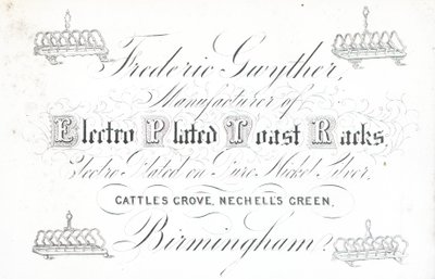 Cartão de comércio, Frederic Gwyther de English School