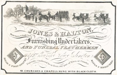 Cartão de comércio, Jones & Halton de English School