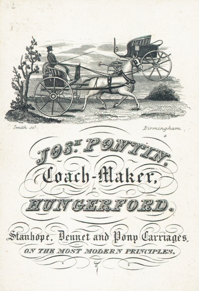 Cartão de comércio, Joseph Pontin de English School