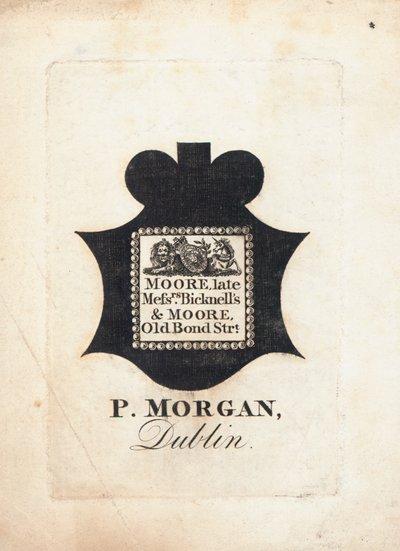 Cartão de comércio, P Morgan de English School
