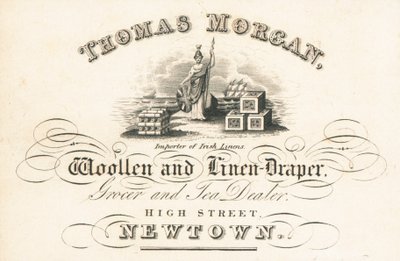 Cartão de comércio, Thomas Morgan de English School