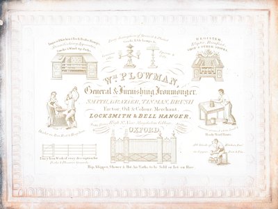 Cartão de comércio, William Ploughman de English School