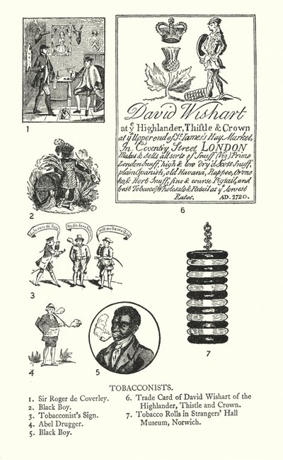 Sinais comerciais: Tobacconistas (litho) de English School