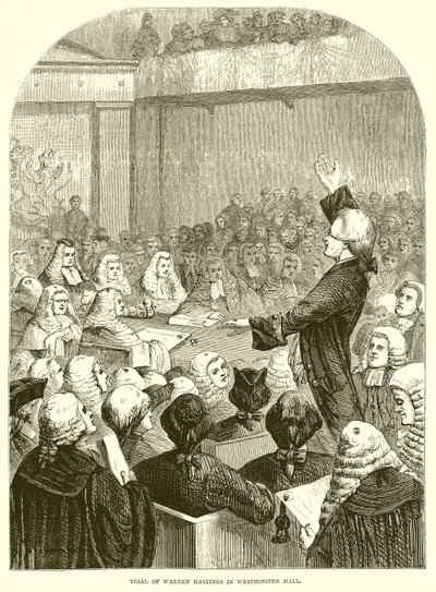 Trilha de Warren Hastings em Westminster Hall de English School