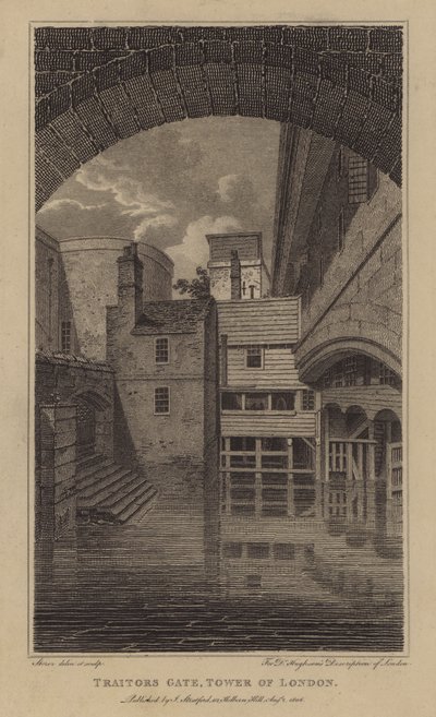 Porta do Traidor, Torre de Londres (gravura) de English School