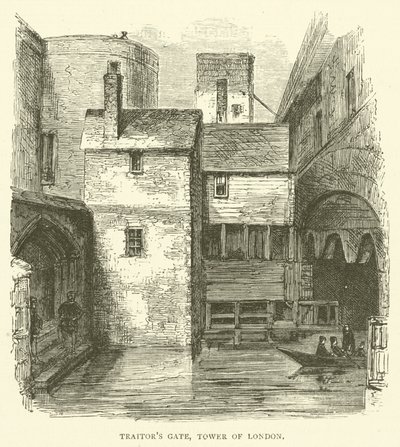 Porta do Traidor, Torre de Londres (gravura) de English School