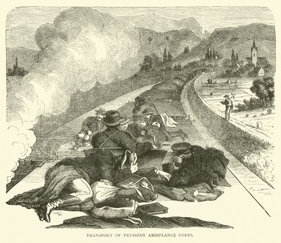 Transporte do Corpo de Ambulâncias Prussianas, novembro de 1870 de English School